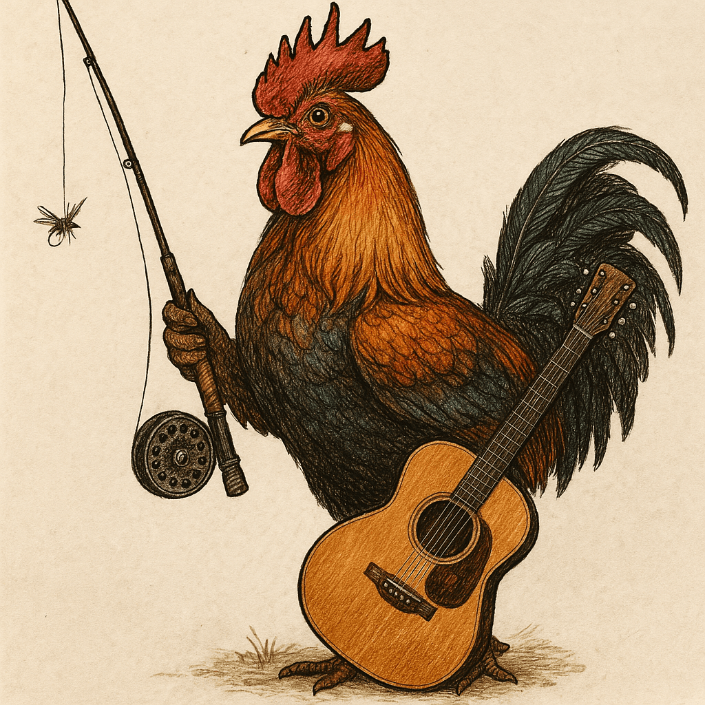 Rockin' and Reelin' — the Buckarooster mascot